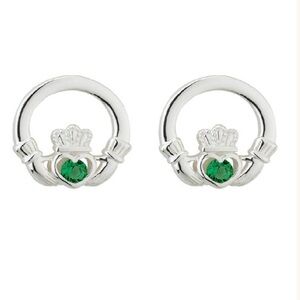 Silver Claddagh Earrings